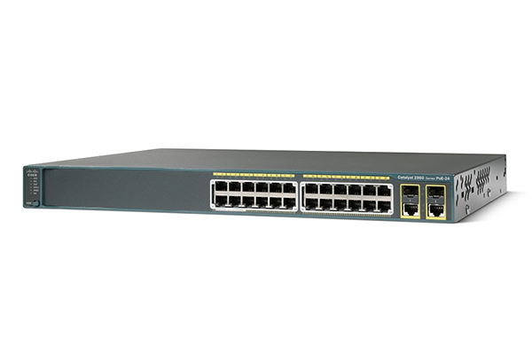 Switch Cisco WS-C2960+24PC-L 24 10/100 PoE + 2 T/SFP LAN Base