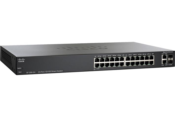 24-Port 10/100 Ethernet Smart Switch Cisco SF200-24 SLM224GT-EU