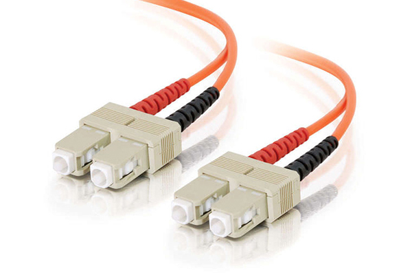AMP Fiber Optic Cable Assembly, Duplex SC, OM3, 3m 2105051-3