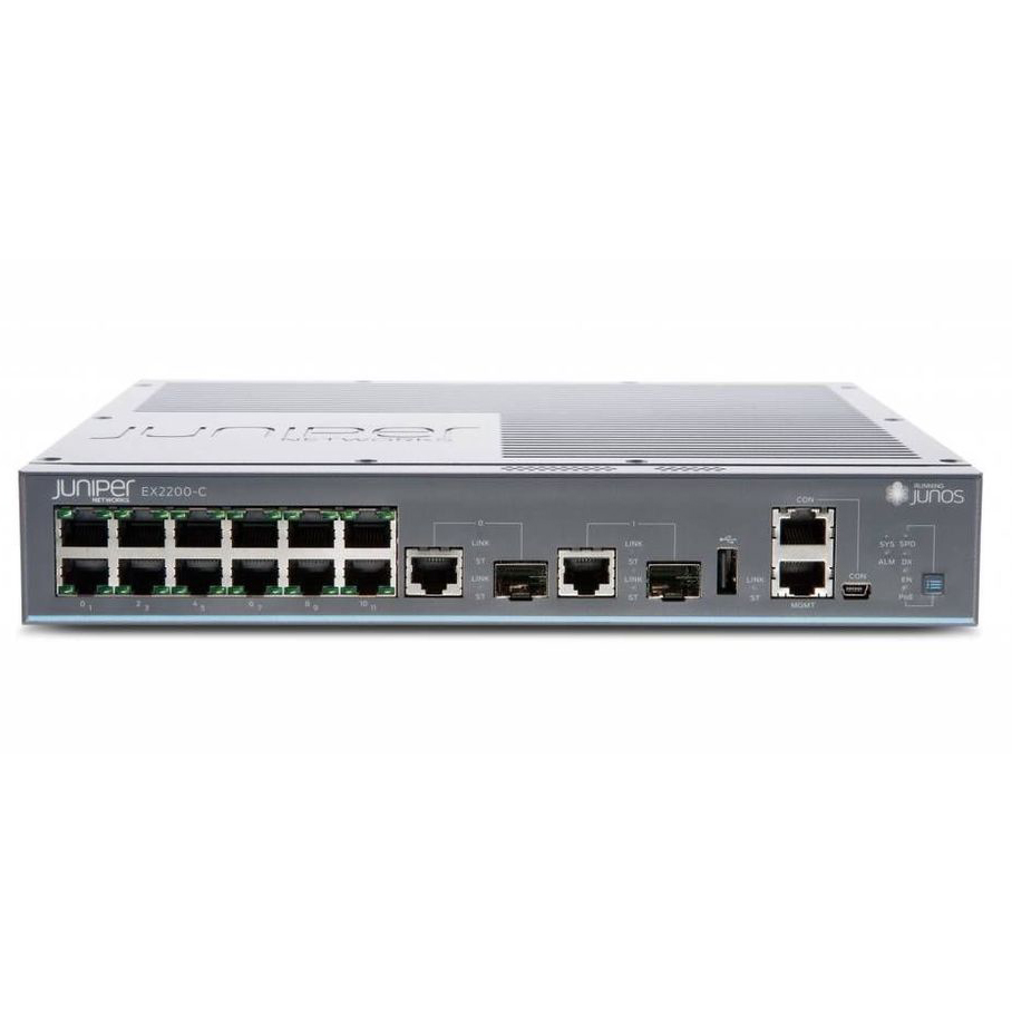 Switch Juniper 12 Ports Data 2 Combo Uplink EX2200-C-12T-2G