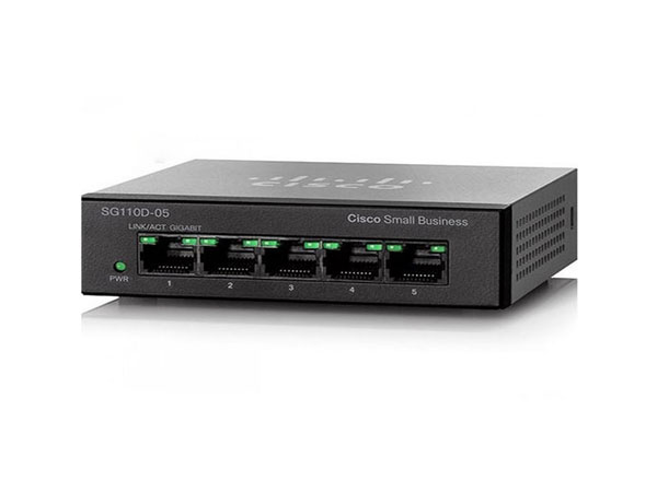Cisco CBS110 Unmanaged 5-port GE, Desktop, Ext PS - CBS110-5T-D-EU