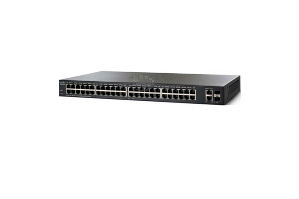 Cisco 48-port 10/100 Mbps + 2-port combo mini-GBIT Smart Switch - SF220-48-K9 