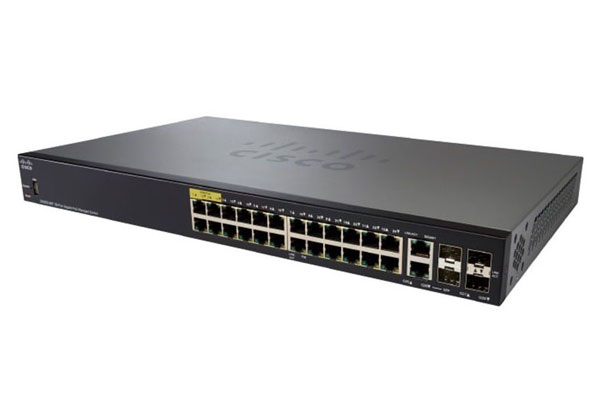CBS220 Smart 24-port GE, 382W PoE+, 4 Gigabit SFP - CBS220-24FP-4G