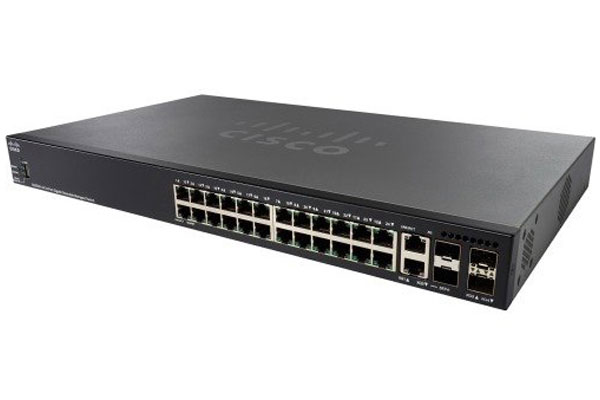 Cisco 24-port Gigabit (16-port PoE+/60W) Stackable Managed Switch - SG350X-24P-K9 