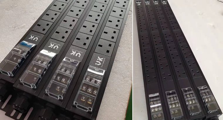 PDU 3 pha đầu vào kép 63A 12 chiều của Anh VK-PDU/HP