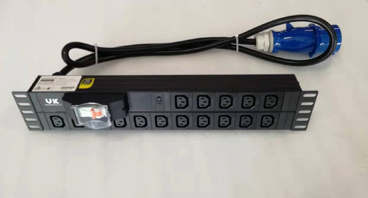  PDU 1 pha 32A, 2U, lắp đặt 19 inch 16xC13 VK-BPDU/16C13-1P32A-2MJ