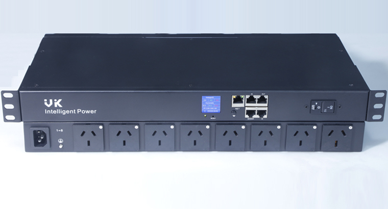 VK Easy Rack PDU, Có công tắc, 1U, 1 pha, 2,5kW, 250V, 10A, 8 ổ cắm Úc, đầu vào IEC60320 C14